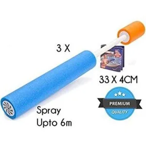 3 Large Foam Water Pistol for Kids – Safe and Fun Water Fight Toy Water Blaster
