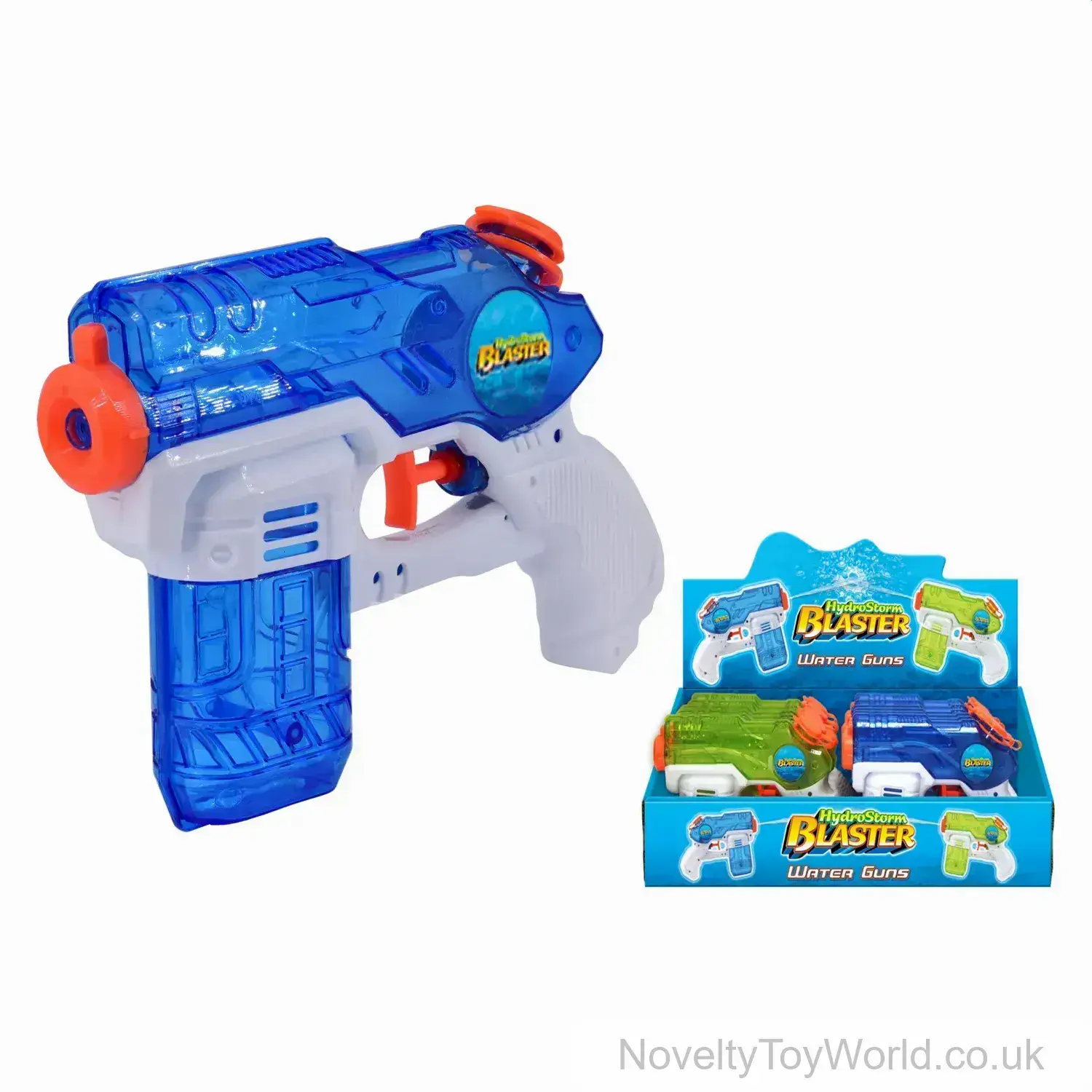 Water Pistols - Clear Plastic (16cm)