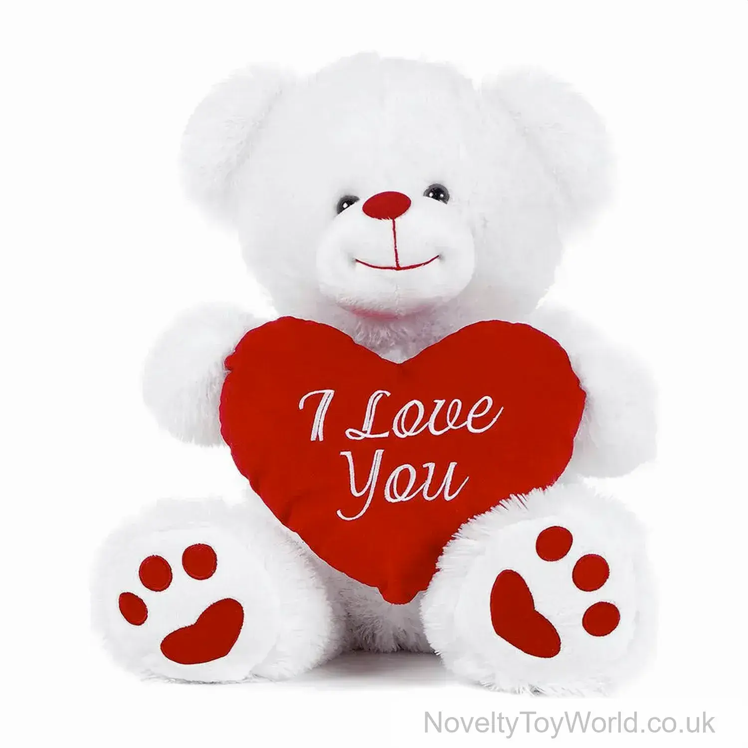 White Soft Plush Bear with 'I Love You' Heart (20cm)