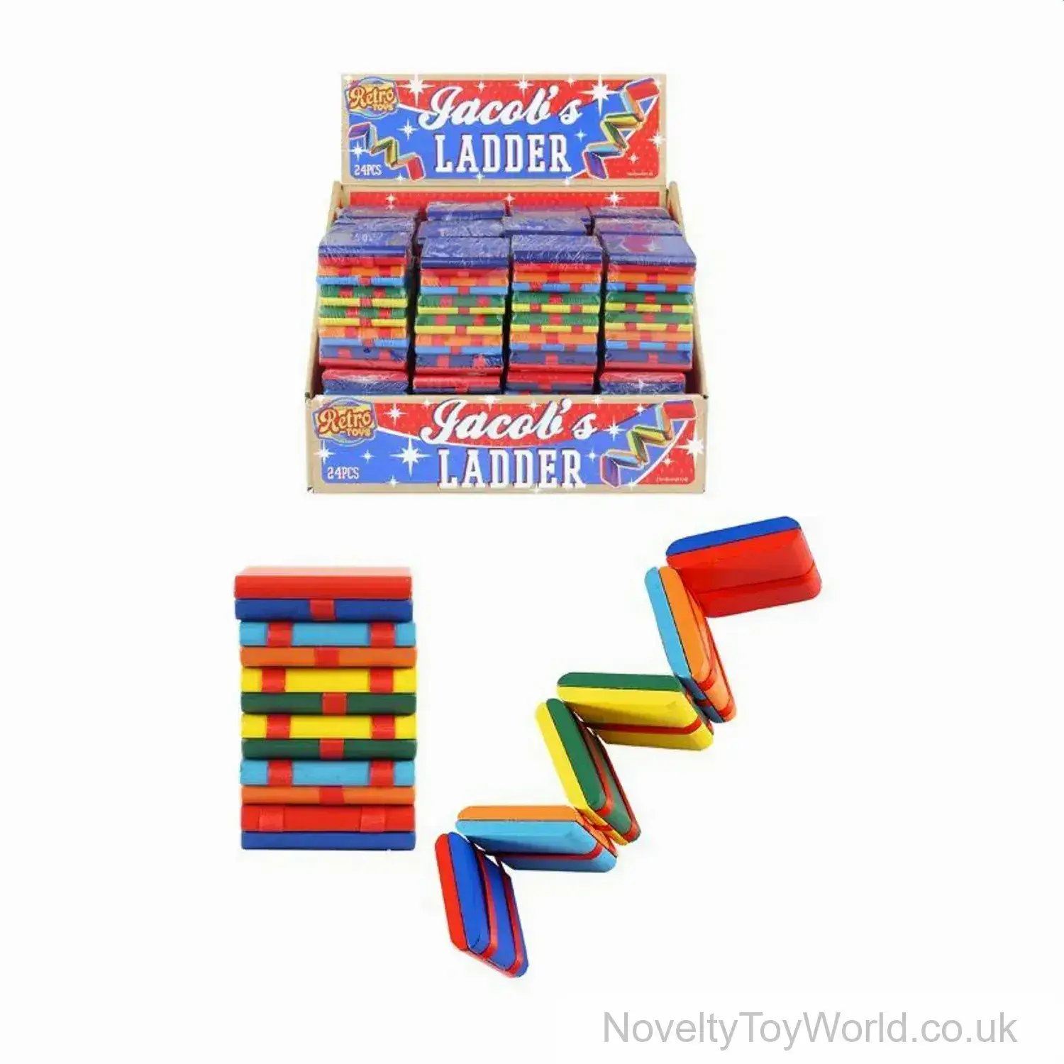 Wooden Jacobs Ladder Illusion Magic Toy (5cm x 5cm x 8.5cm)