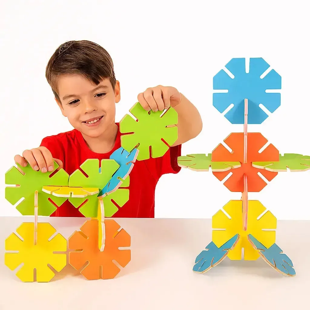 Wooden Octoplay Bright Colours - 20 pieces