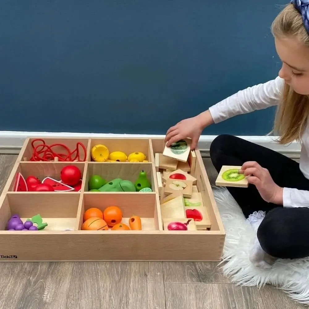 Wooden Sorting Tray 7 Way