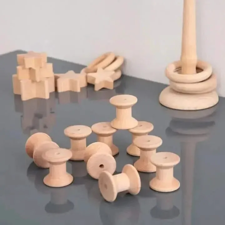 Wooden Spool Set 10pk