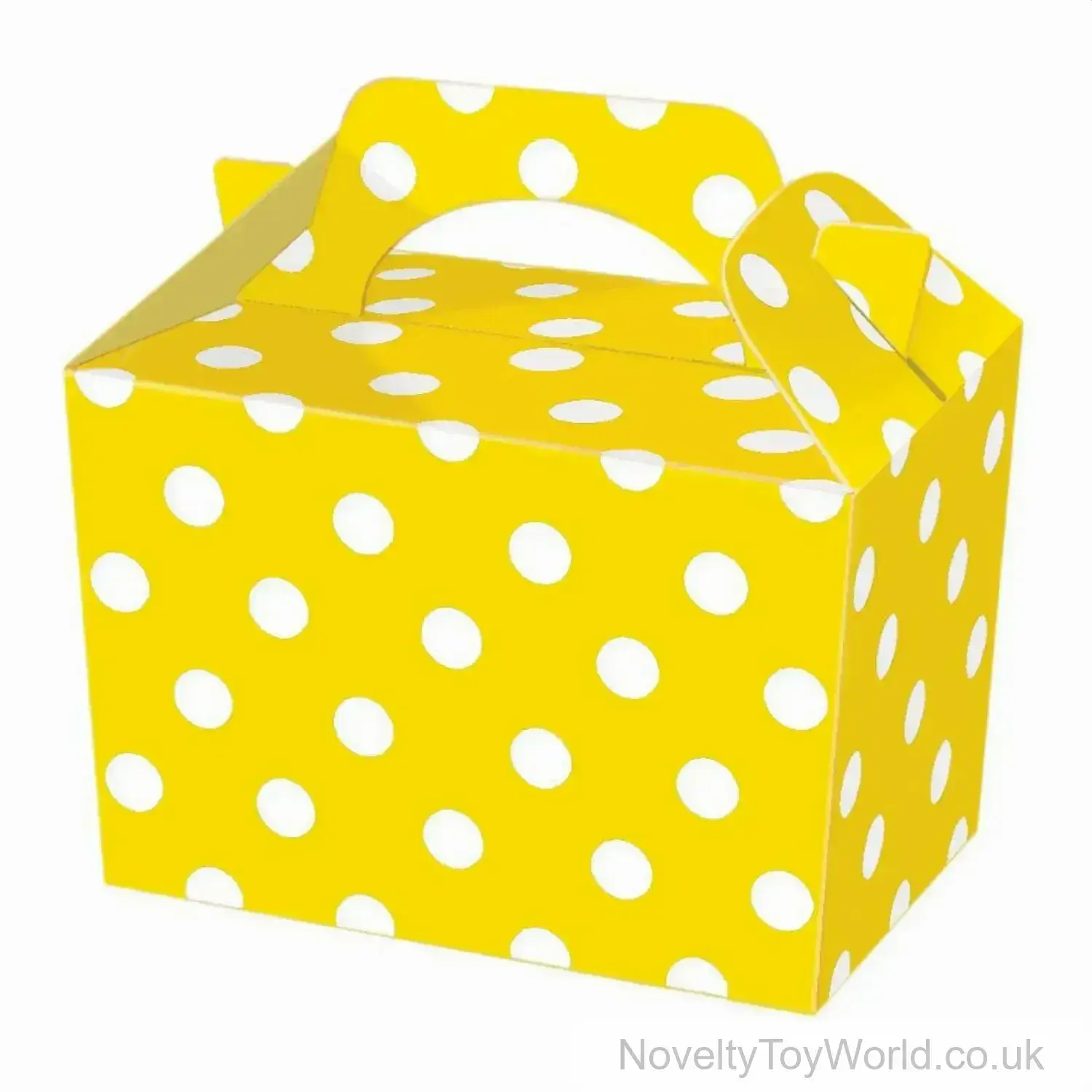 Yellow Polka Dot Party Box (15cm)