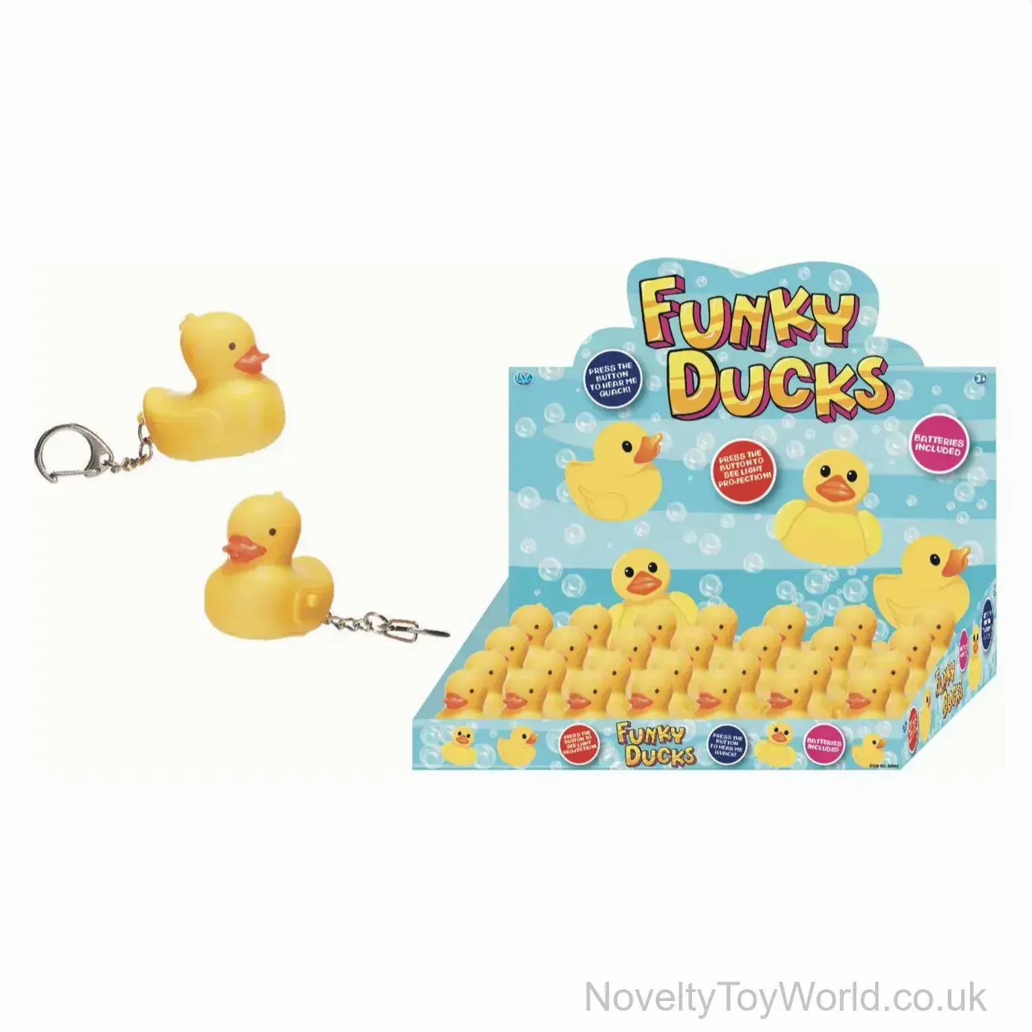 Yellow Rubber Duck Keyring With Lights & Sound