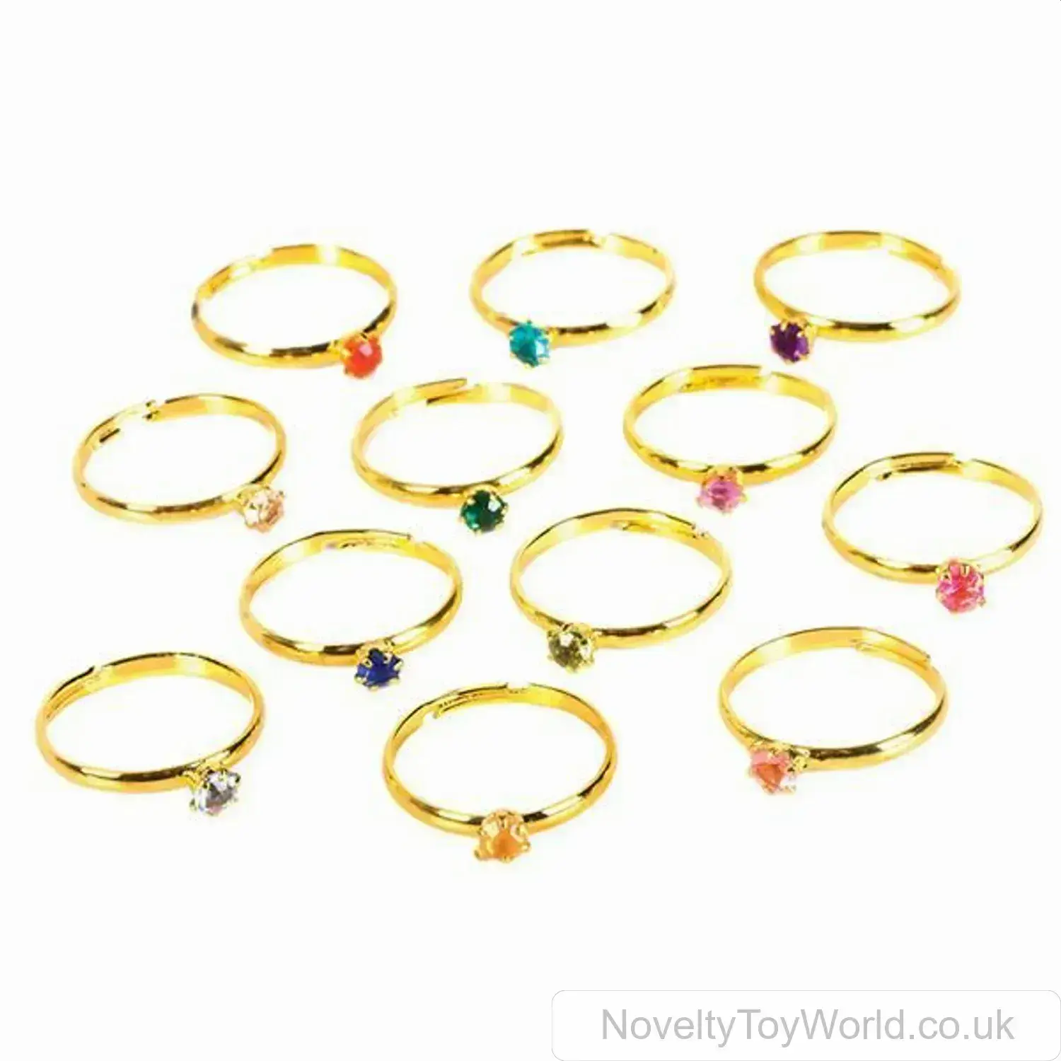 Zodiac Birthstone Rings Jan to Dec - Stretch Fit