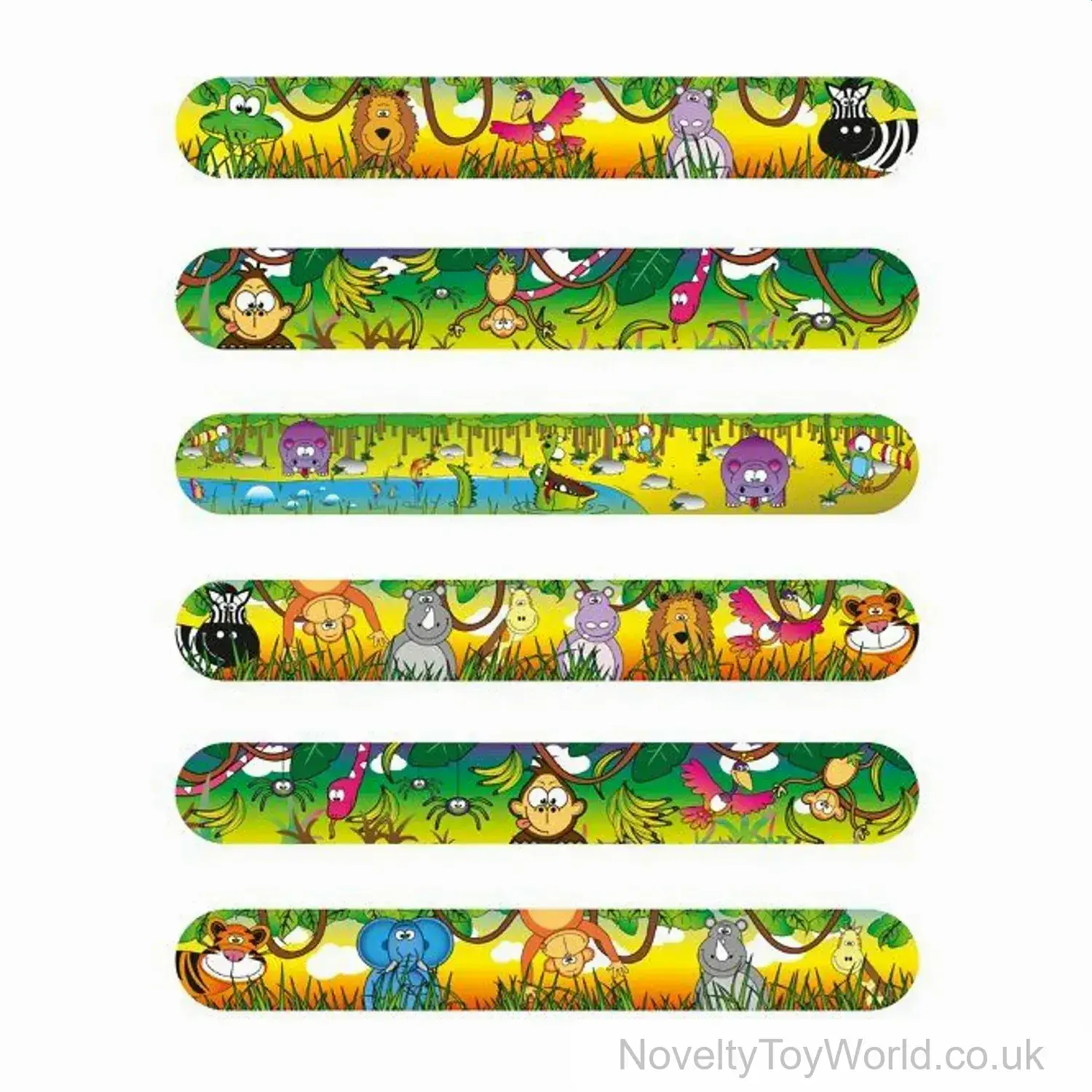 Zoo Animal Snap Wristband - 6 Assorted