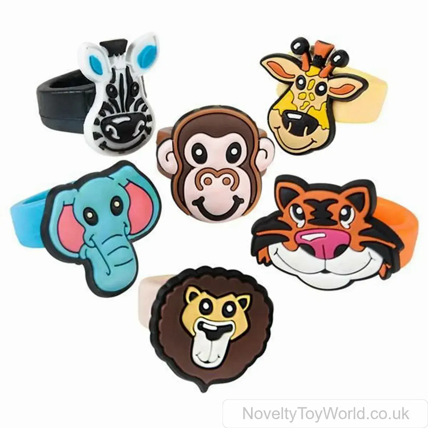 Zoo & Safari Animal Novelty Rubber Rings for Kids